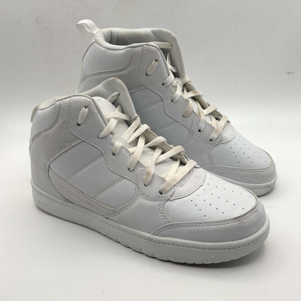 AND1 Shoes Womens 9 High Top Basketball Sneaker White Leather Lace Up Low Top